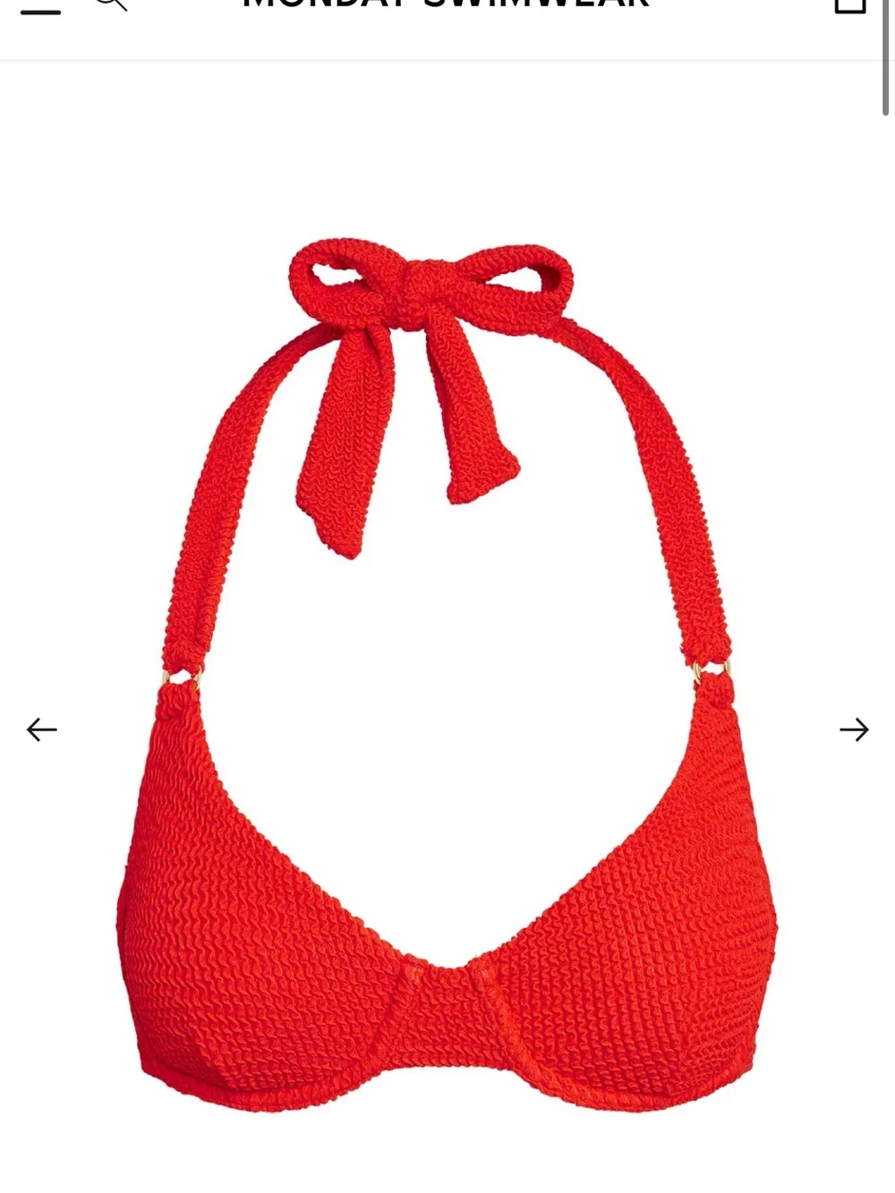 Monday Swimwear Honolulu chili pepper crinkle